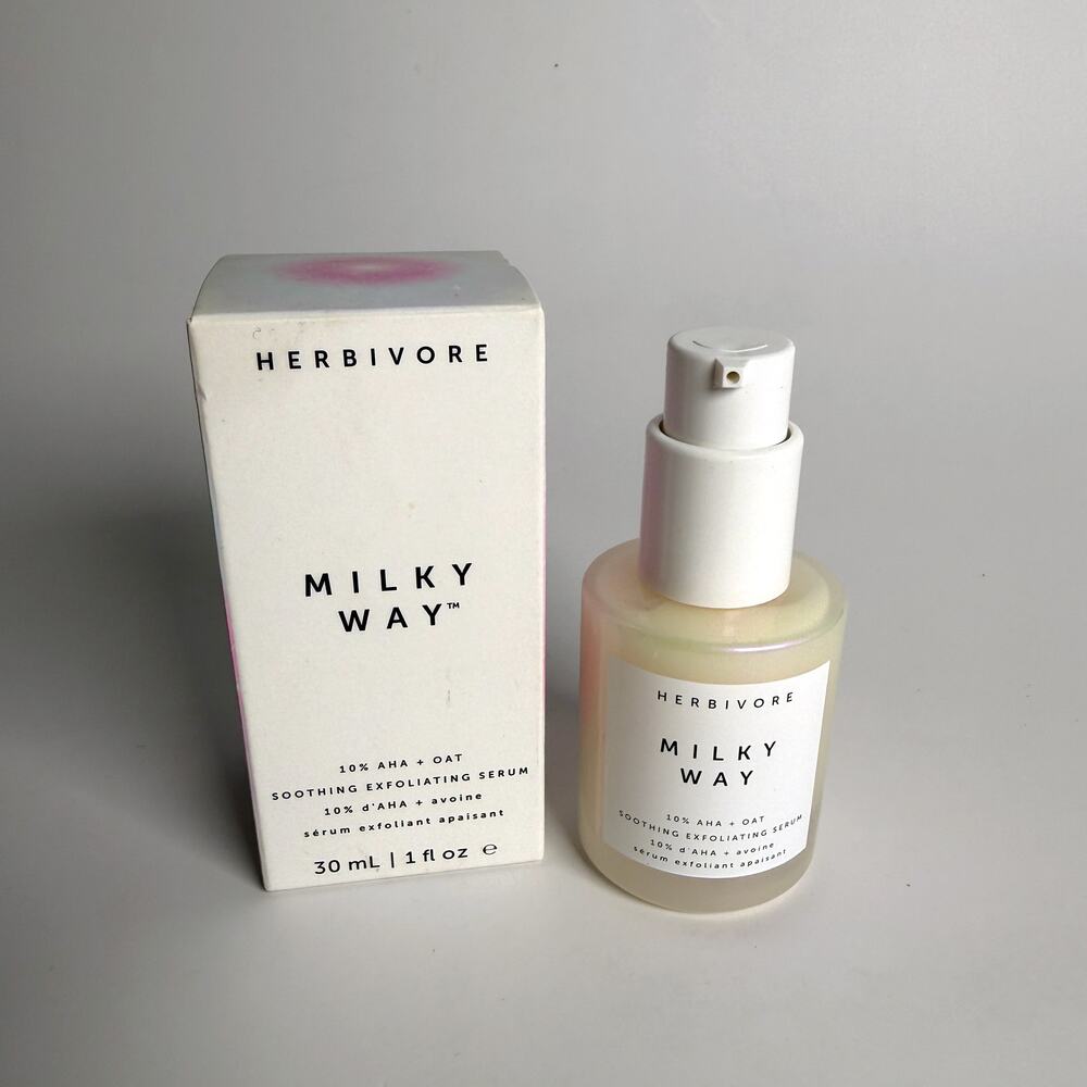 Herbivore Milky Way AHA and Oat Soothing Exfoliating Serum 30ml 1 oz New in Box